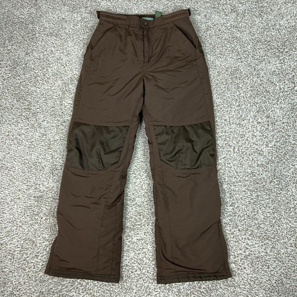 LL Bean Pants Womens 16 Brown Insulated‎ Snow Pants Ski Winter Adjustable Waist